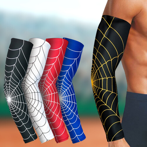 Limei Compression Arm Sleeves UV Cooling Spider Web Pattern 2