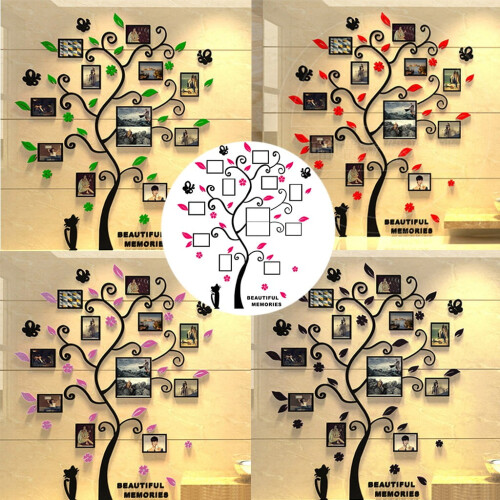 Photo Frame Tree Wall Decal PVC Family Mural Decor 2