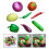 Plastic Vegetable Model Kitchen Ornament Set 6