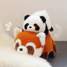 Reversible Panda Plush Toy Flip Design 13.8 inch
