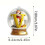 Christmas Ornament Acrylic Initial Snow Globe Pendant Gold 3