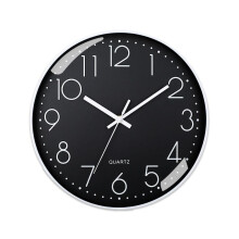 Horloge murale ronde à quartz silencieux, à piles, décoration intérieure
