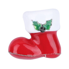 Ensemble de broches bottes de Noël en alliage, épingle de revers 2 pièces