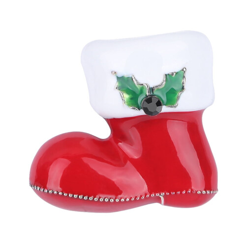 Ensemble de broches bottes de Noël en alliage, épingle de revers 2 pièces