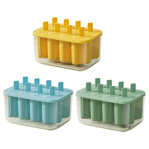 Ensemble de moules à sucettes glacées empilables avec-Jaune 1