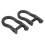 Pair Black Heavy Duty Bow Shackles 7