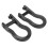Pair Black Heavy Duty Bow Shackles 18