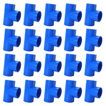 Robuster Drei-Wege-Rohrverbinder aus PVC, perfekt für-Blau