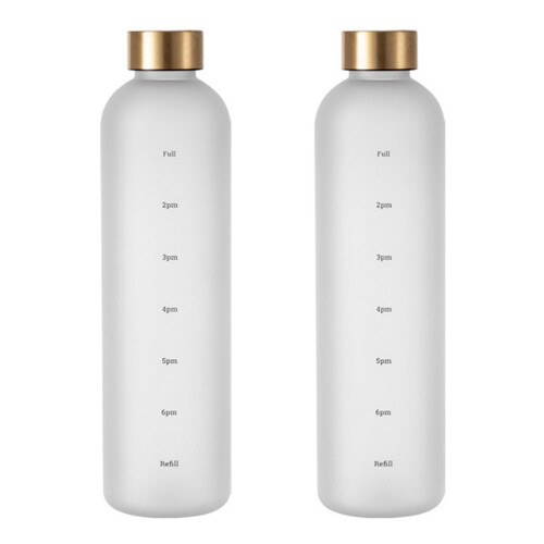 Bouteille d'eau avec indicateur de temps 32 oz (2 pièces)