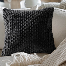 Housse de coussin en velours côtelé 45 cm