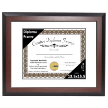 Diploma Frame Mahogany Finish 13.5x15.5 Inches with White