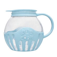 Glas-Mikrowellen-Popcorn-Maker mit selbstexplodierendem-Blau
