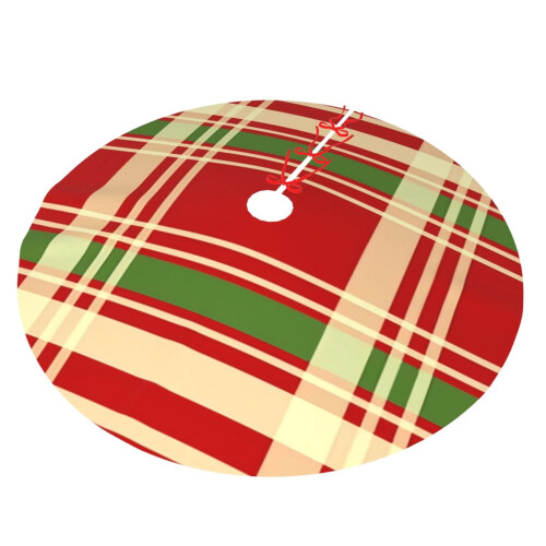 Christmas Tree Skirt Plaid 36 Inch 1