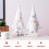 Handmade Christmas Gnome Plush Ornament White 1pc 4