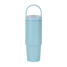 Premium Insulated Drinking Cup With Carry Handle-Sky Blue