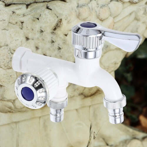 Robinet d'eau froide double sortie pour lave-linge 1
