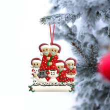 Décoration de Noël personnalisée avec le nom de famille (1 pièce)