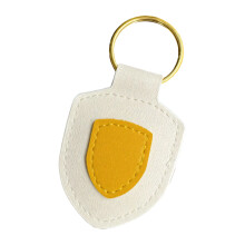 Schlüssel-Organizer, PU-Leder, Schild, Schlüsselanhänger,-Weiß