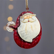 Décoration rustique en métal bonhomme de neige pour sapin de Noël