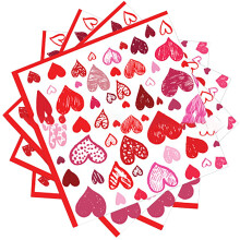 Juego de fiesta de San Valentín con platos, vasos y mantel (1 juego)