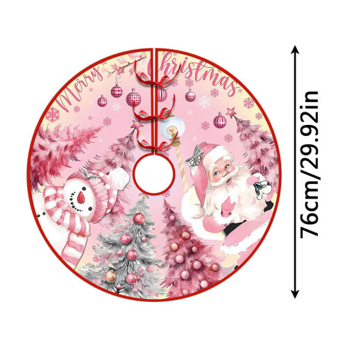 Jupe de sapin de Noël rose 91 cm 2