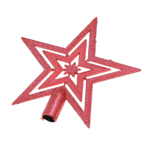 Christmas Star Tree Topper Red 2