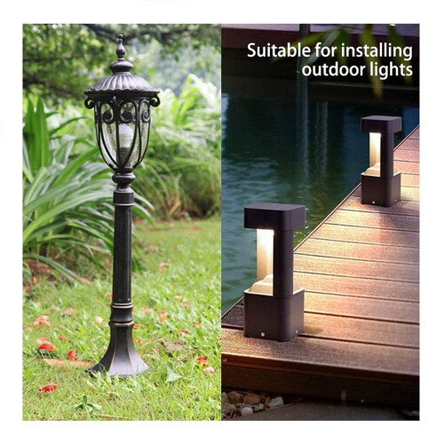 Outdoor Spot Light Junction Box Waterproof Plastic 2 pcs 1