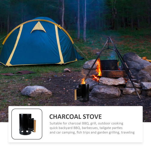 Charcoal Chimney Starter Set BBQ Tools 1 Pack 2
