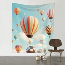 Tapisserie murale Montgolfière Noire 60 x 51 pouces