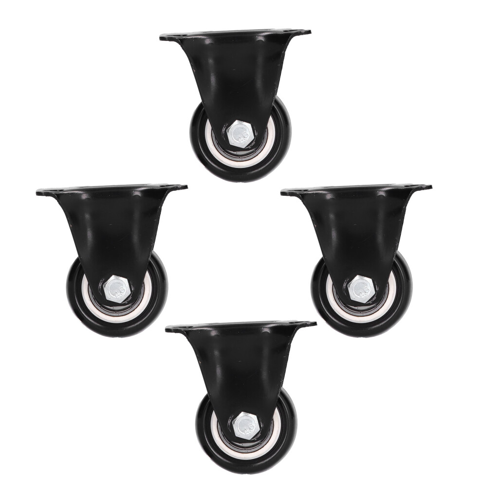 40Mm Caster Wheels Heavy Duty - 4 Pack Black