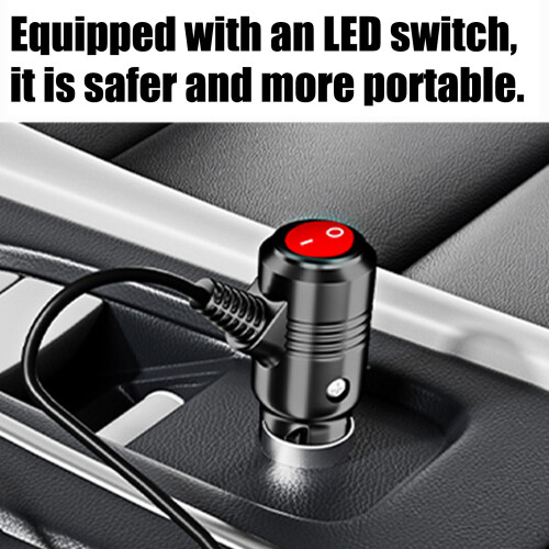 Extension Wire with Switches Flexible Auto Lighter Cable for-3m 2