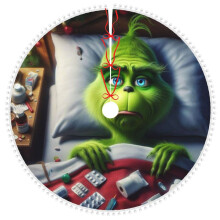 Φούστα Χριστουγεννιάτικου Δέντρου Grinch με Πομ τελείωμα 36 ιντσών