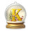 Yellow Crystal Acrylic Christmas Tree Initial Ornament Set 2