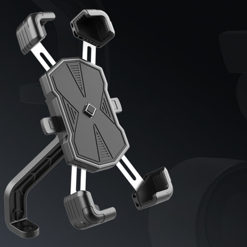 Motorcycle Phone Mount Shockproof Rotatable Metal Frame 1