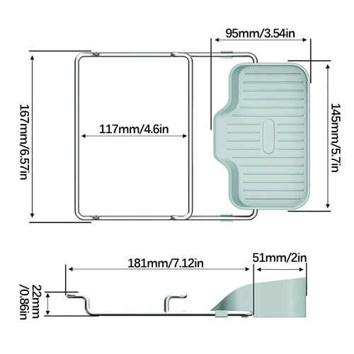 Kitchen Filter Rack for Leftovers and Drain, Flexible Mesh 2