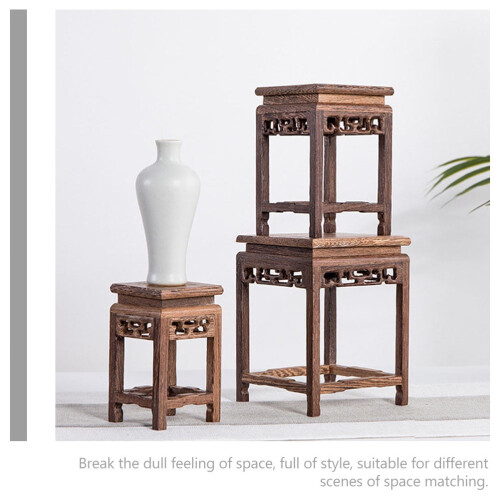 Support à fleurs vintage d'intérieur en bois 1