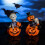 Abóbora esqueleto iluminada com LED para decoração de Halloween (1 peça) 5