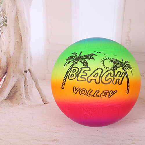 Inflatable Rainbow Beach Ball for Kids, Soft Touch, 1 Pack 2