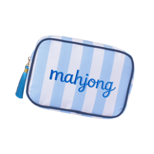 Premium substance Mahjong planner Featuring Secure Closure-Blue