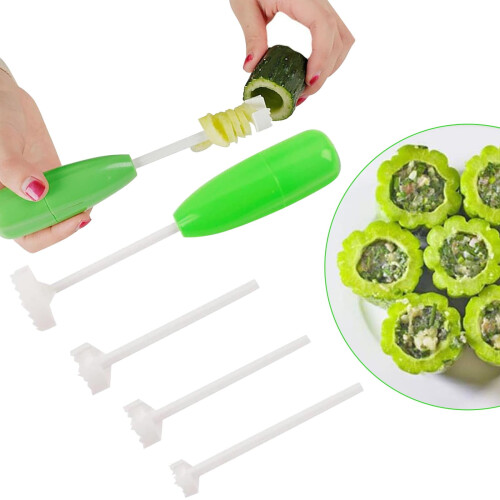 Saca-rolhas Core Digger para frutas com 4 cabeças intercambiáveis 1