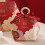 Caixa de doces com alça e estampa de flor de papel (1 conjunto) 2