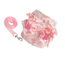 Klein hondenharnasvest met reflecterende stiksels en-M Roze