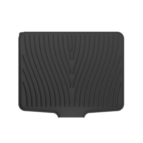 Tapete de silicone antiderrapante para secar louça com borda elevada para drenagem. 2