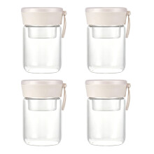 Overnight Oat Container met deksel, Overnight Oat Jar-4 pakje