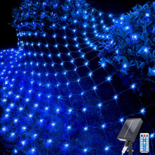 Rede de iluminação solar em malha, 192 LEDs, 3m x 2m, à prova d'água.