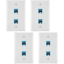 Plaque murale Ethernet RJ45Cat6 femelle (lot de 4)