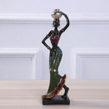 African Beauty Resin Statue Ethnic Style Home Decor