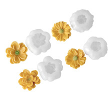 4 Stück flexible Substanz in Blumenform zum Dekorieren von