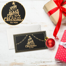 Ensemble de cartes de vœux Xubond Christmas3D avec enveloppe