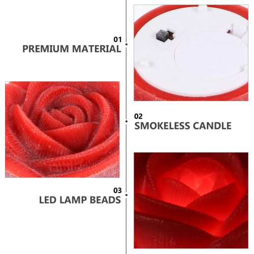 Kunstig rose LED-telyslys for hjemmedekorasjon 1